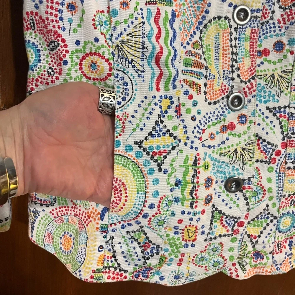 Ruby Rd. Multicolor Patterned Jacket - Picture 4 of 5